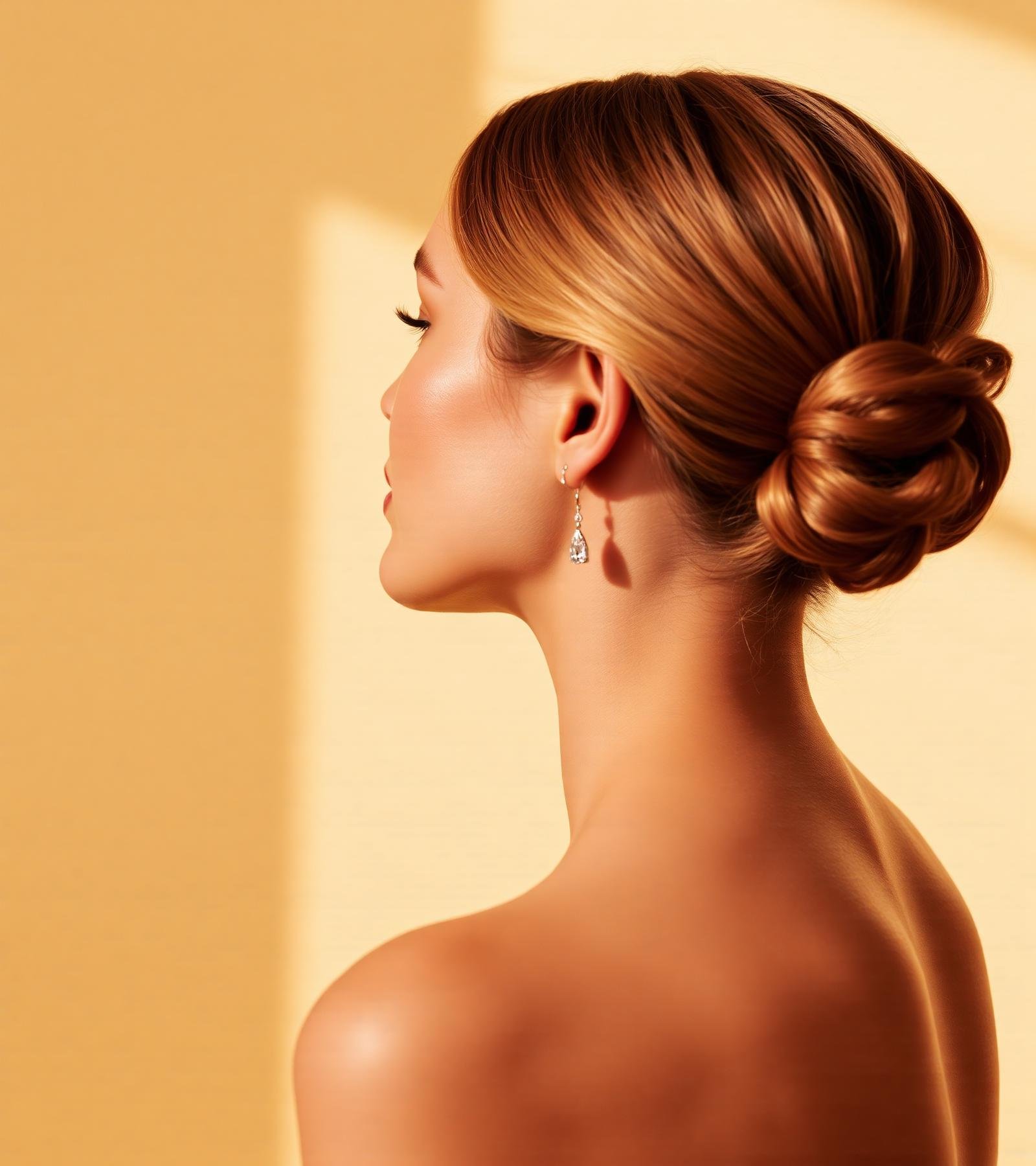 Fine diamond drop earring editorial