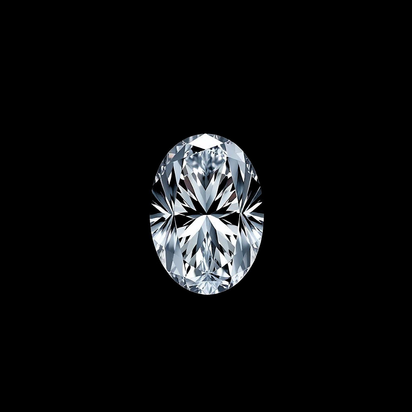 Oval cut diamond