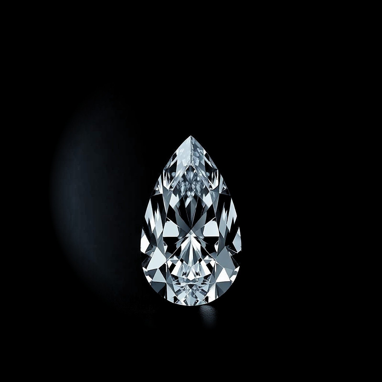Pear cut diamond